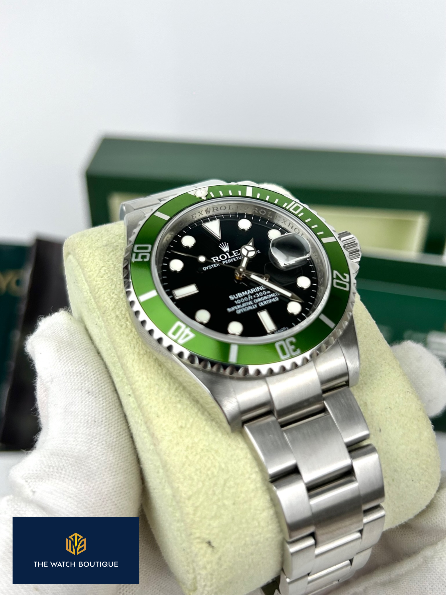 Rolex Submariner Date Green 2008 16610LV Steel Kermit