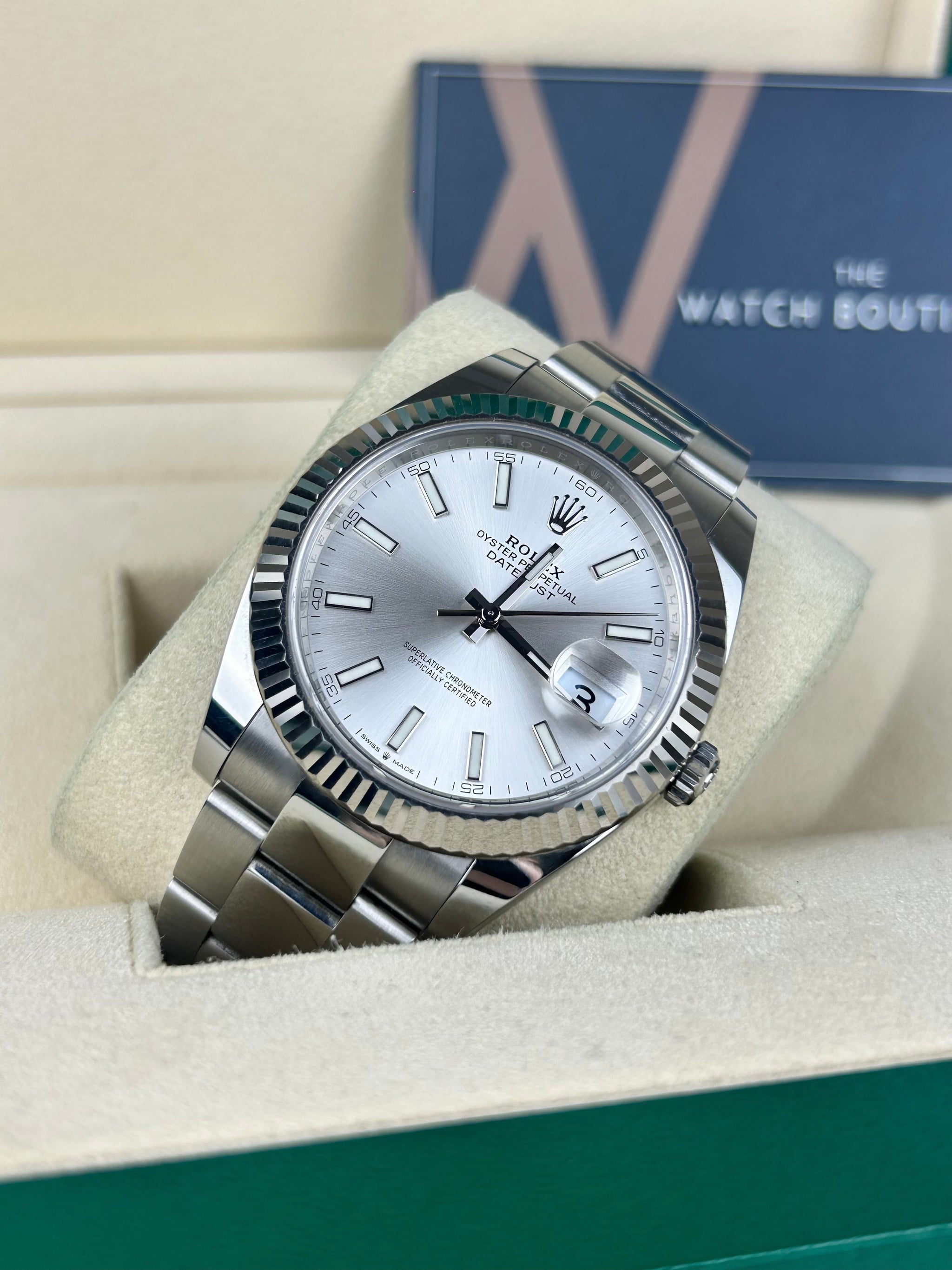 Rolex DateJust 41 Silver Dial 126334 2023 Steel Oyster