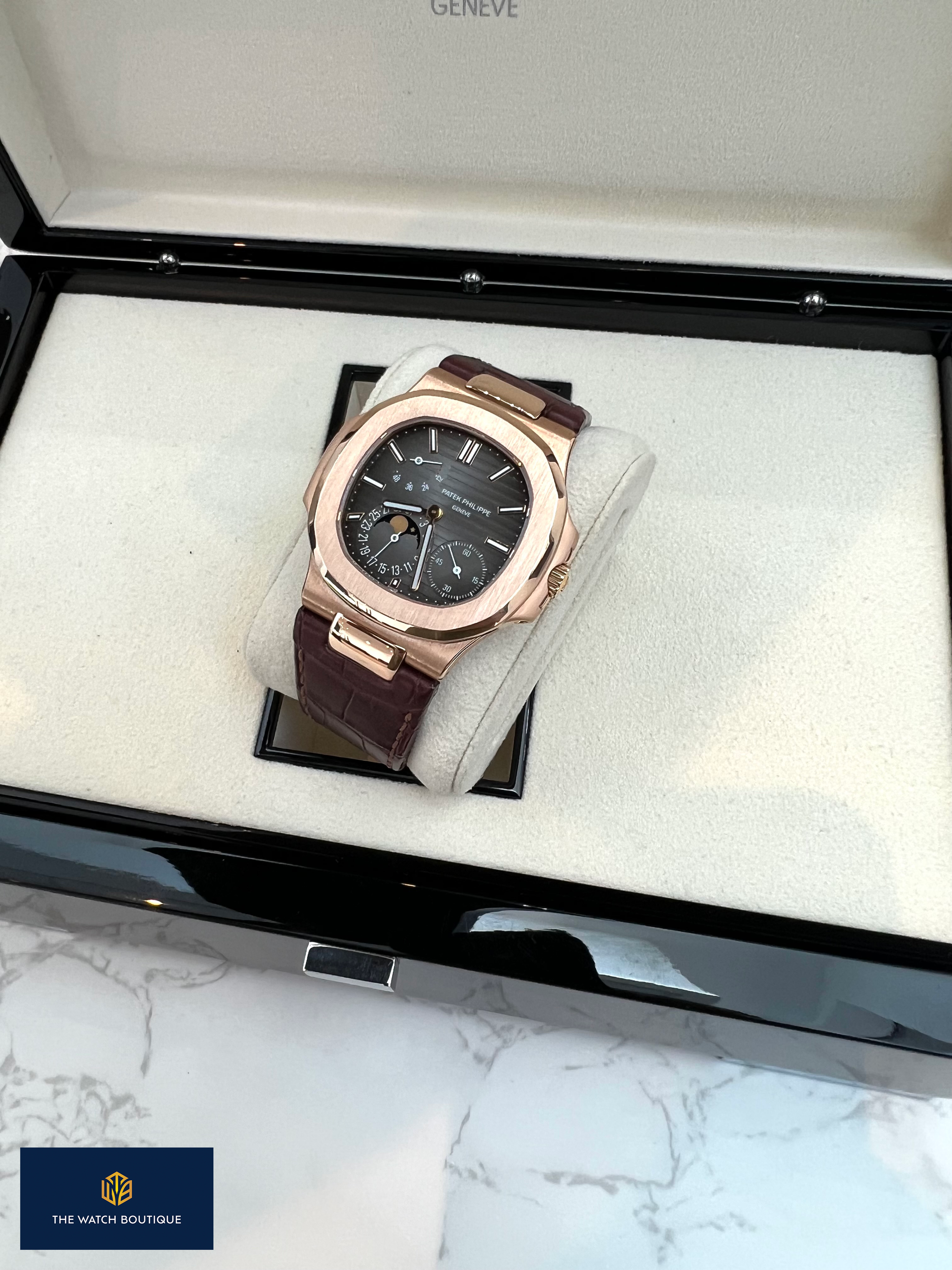 Patek Philippe - Nautilus - Brown Dial - Leather Strap - 5712R