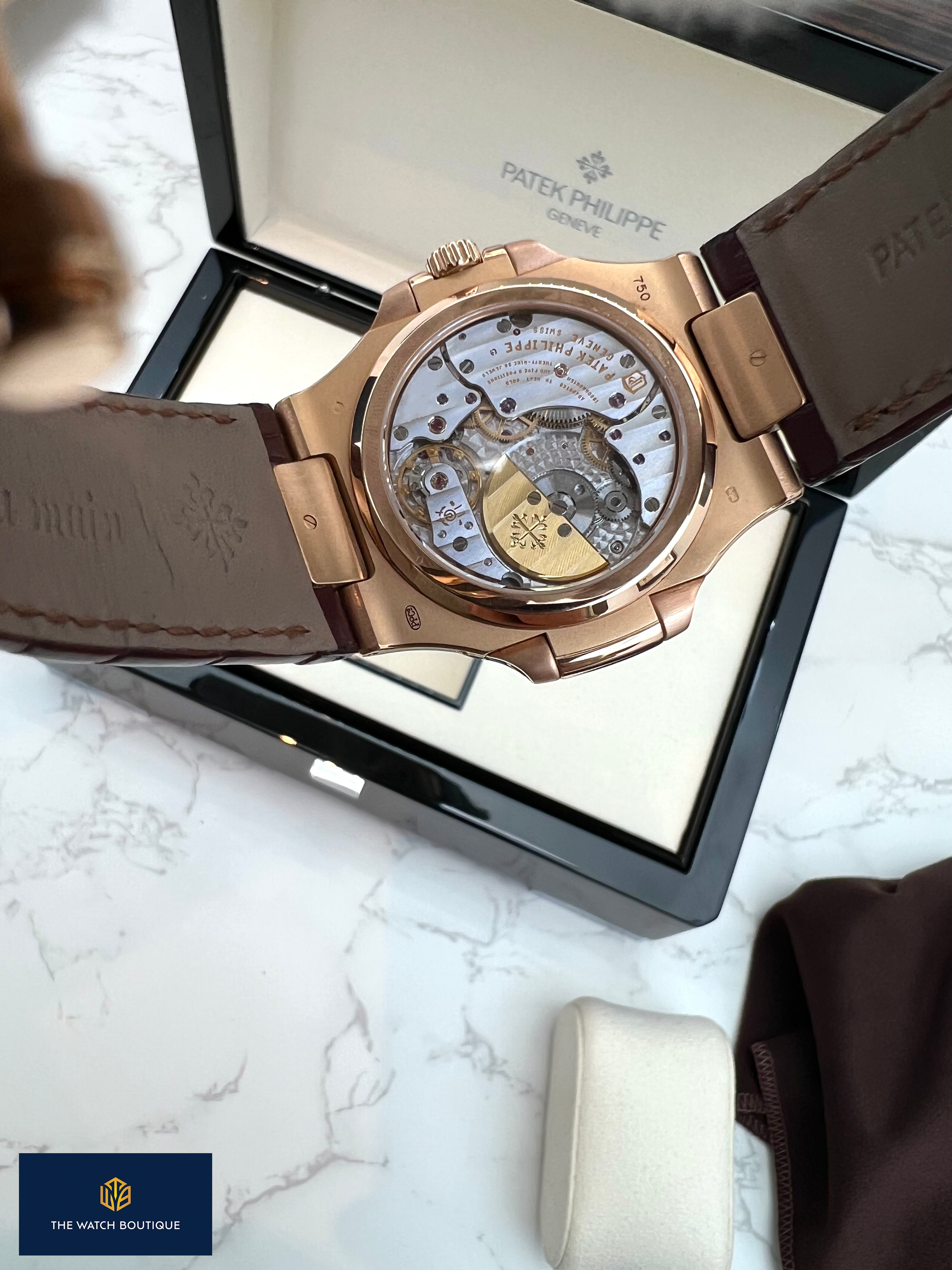 PATEK PHILIPPE ビジネスバッグ ブラウン Patek Philippe - Nautilus - Brown Dial - Leather Strap - 5712R
