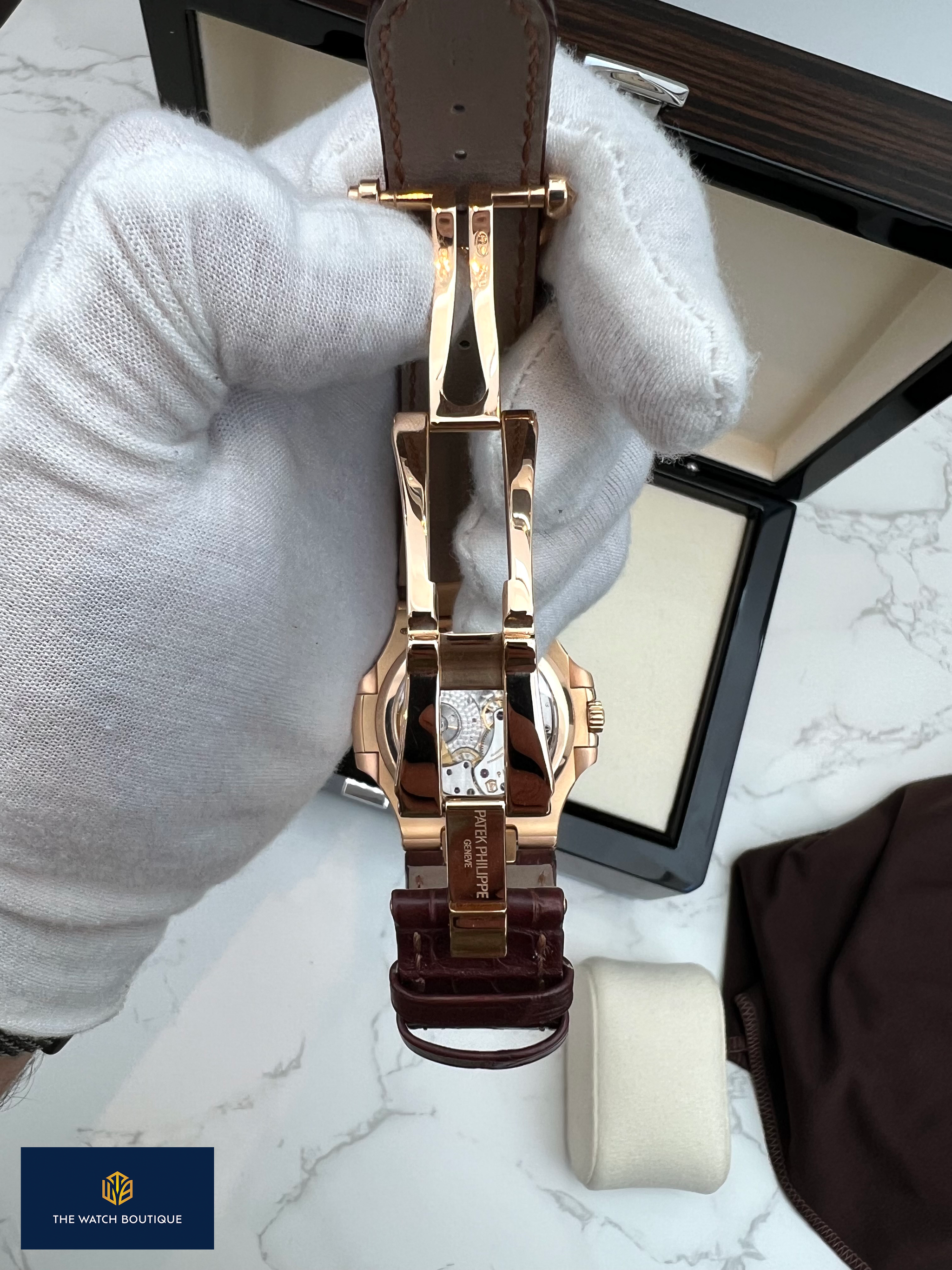 Patek Philippe - Nautilus - Brown Dial - Leather Strap - 5712R