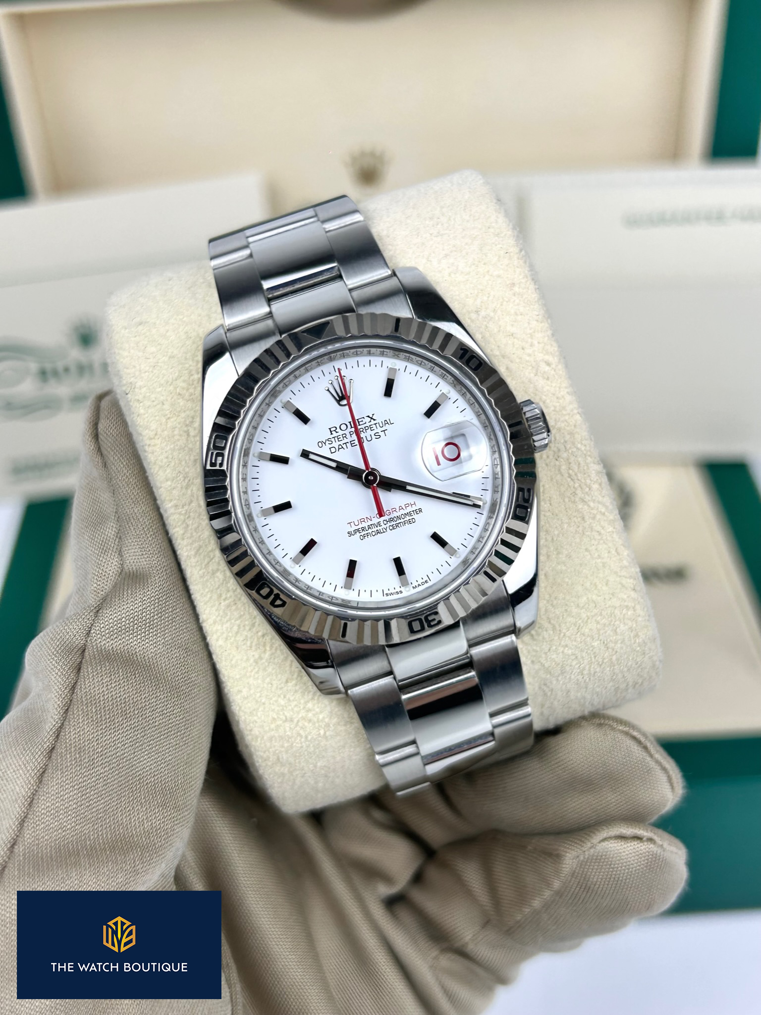 Rolex Datejust Turn-O-Graph White Dial- 116264 2022 Resale