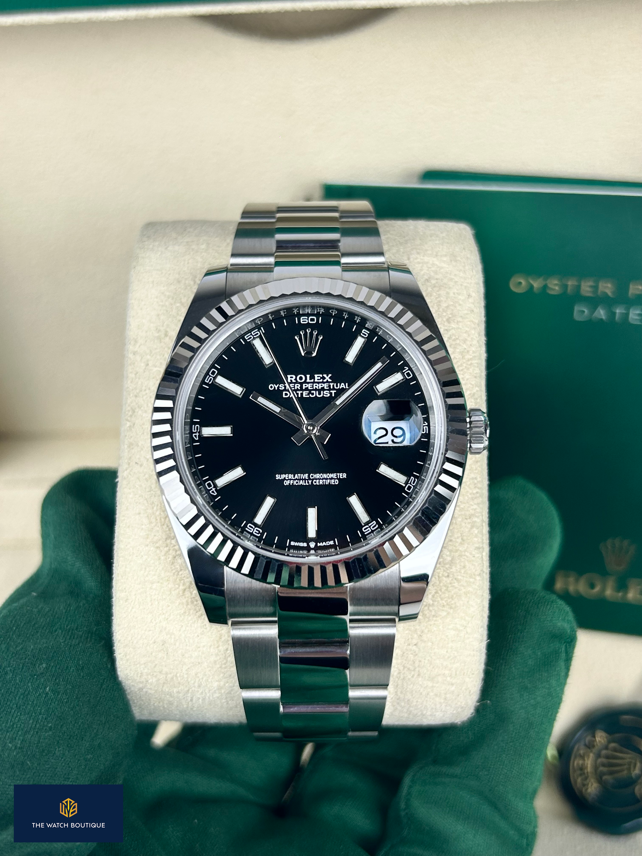 Rolex DateJust 41 Black Dial 126334 2023 Steel Oyster