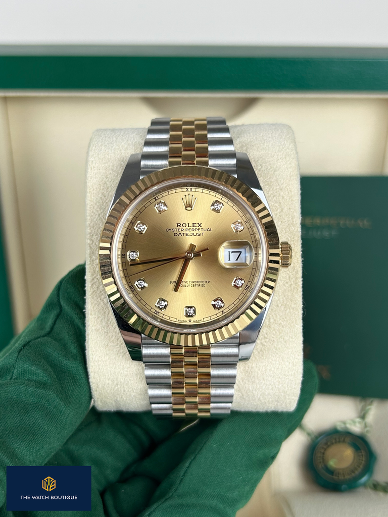 Datejust 41 champagne dial hotsell