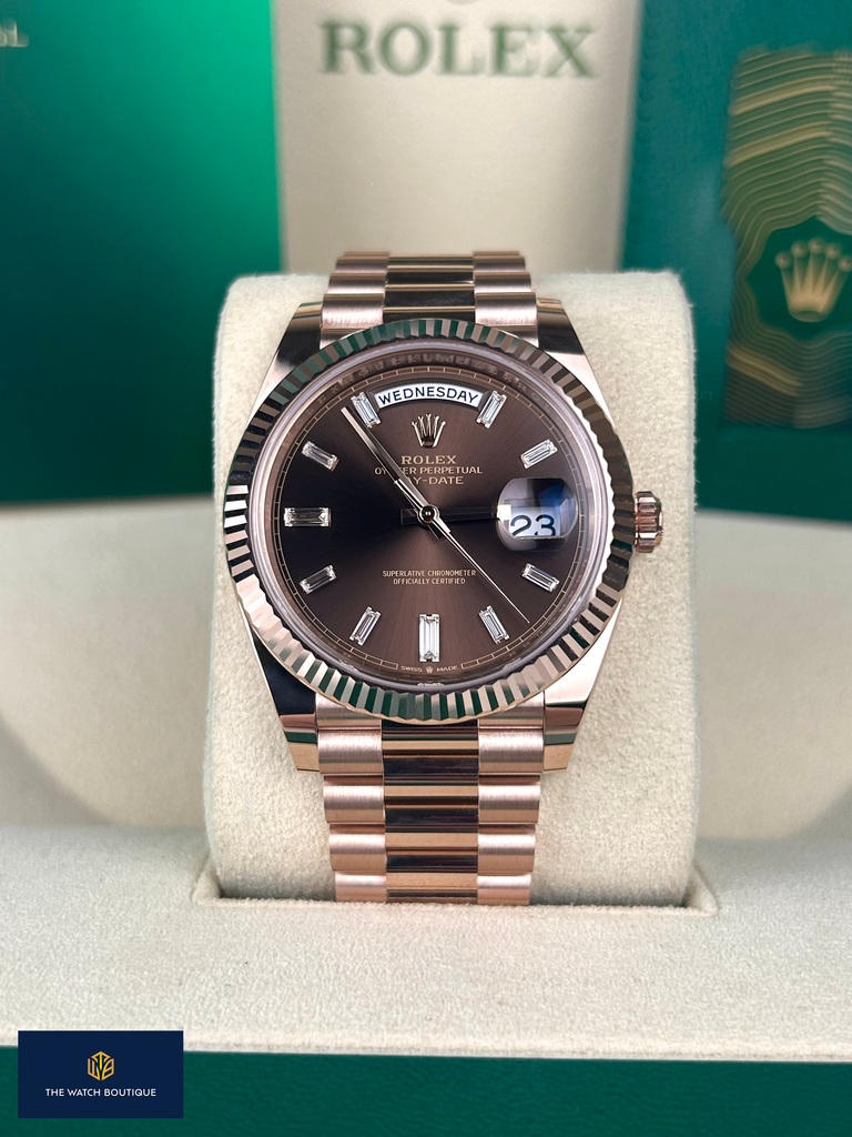 Day date chocolate dial sale