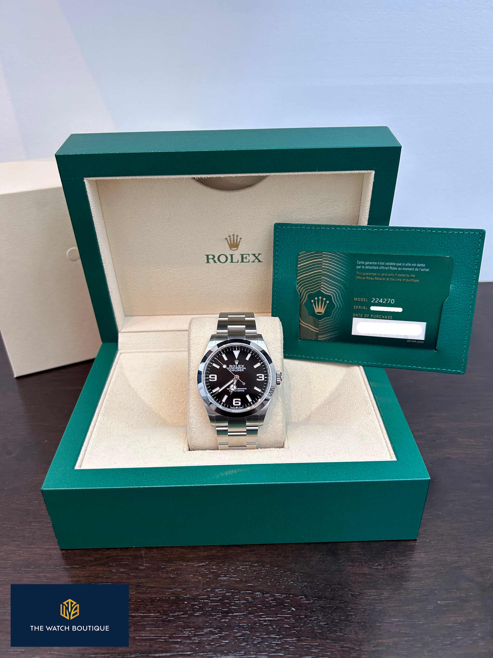 ROLEX Explorer 空箱 Rolex Explorer - Steel - Black Dial - Oyster - 2023- 224270