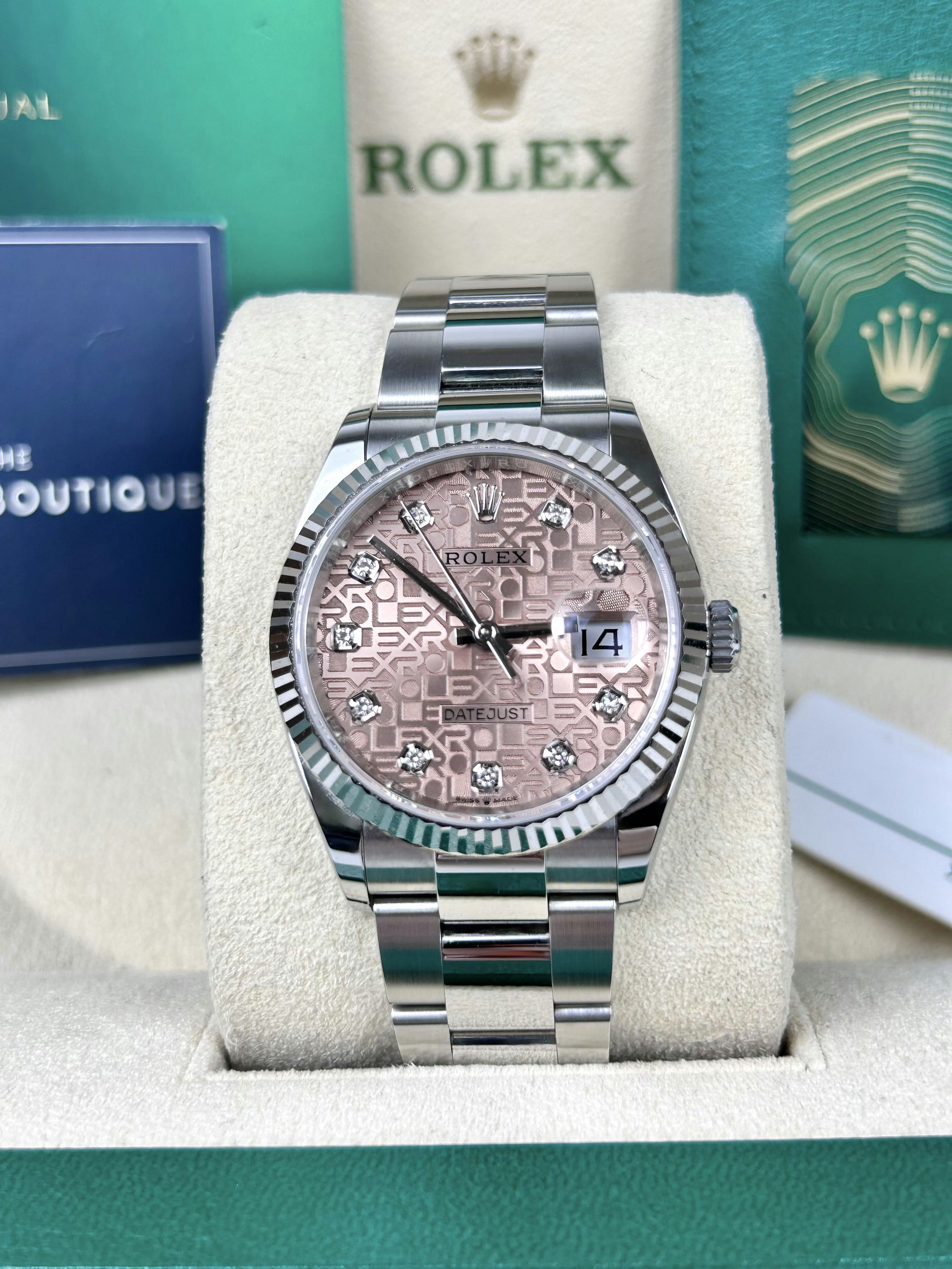 Datejust 36 pink best sale