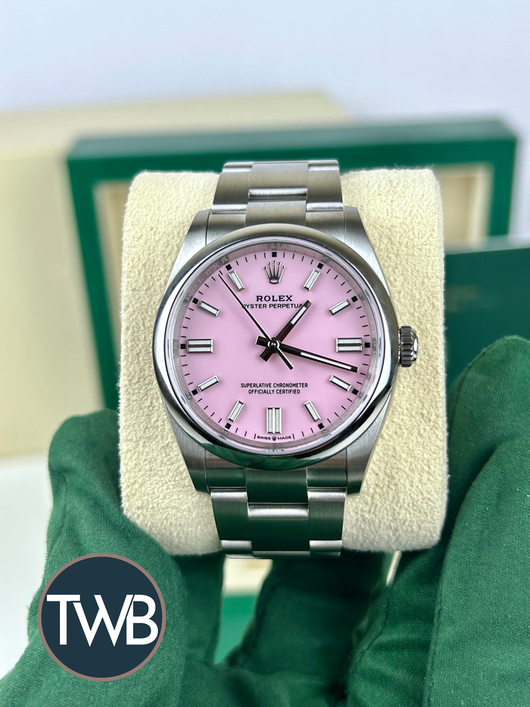 Rolex oyster perpetual 36 candy pink sale