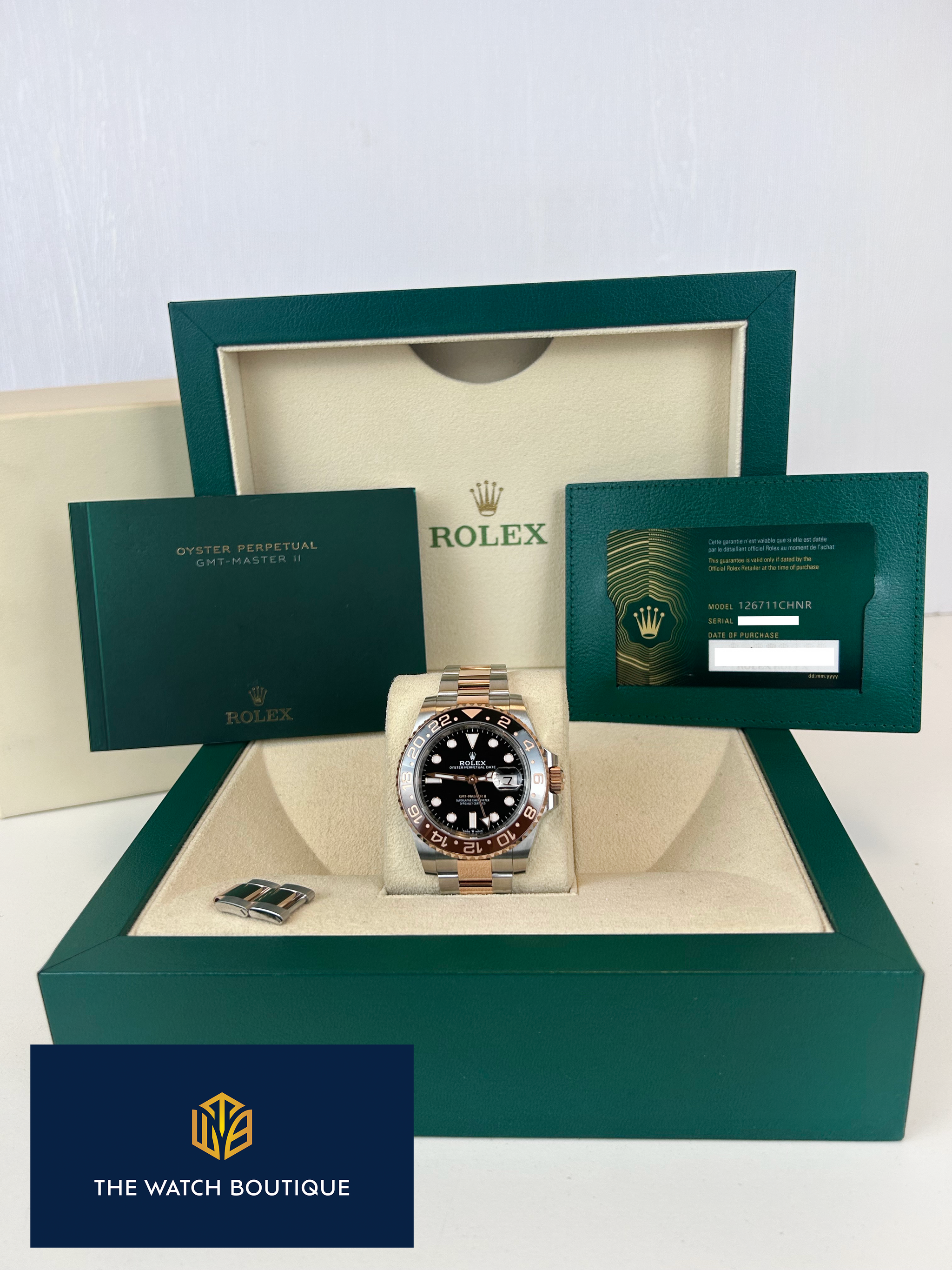 ♡ Rolex GMT-Master II 126713GRNR “ZOMBIE” Two-Tone Yellow Gold
