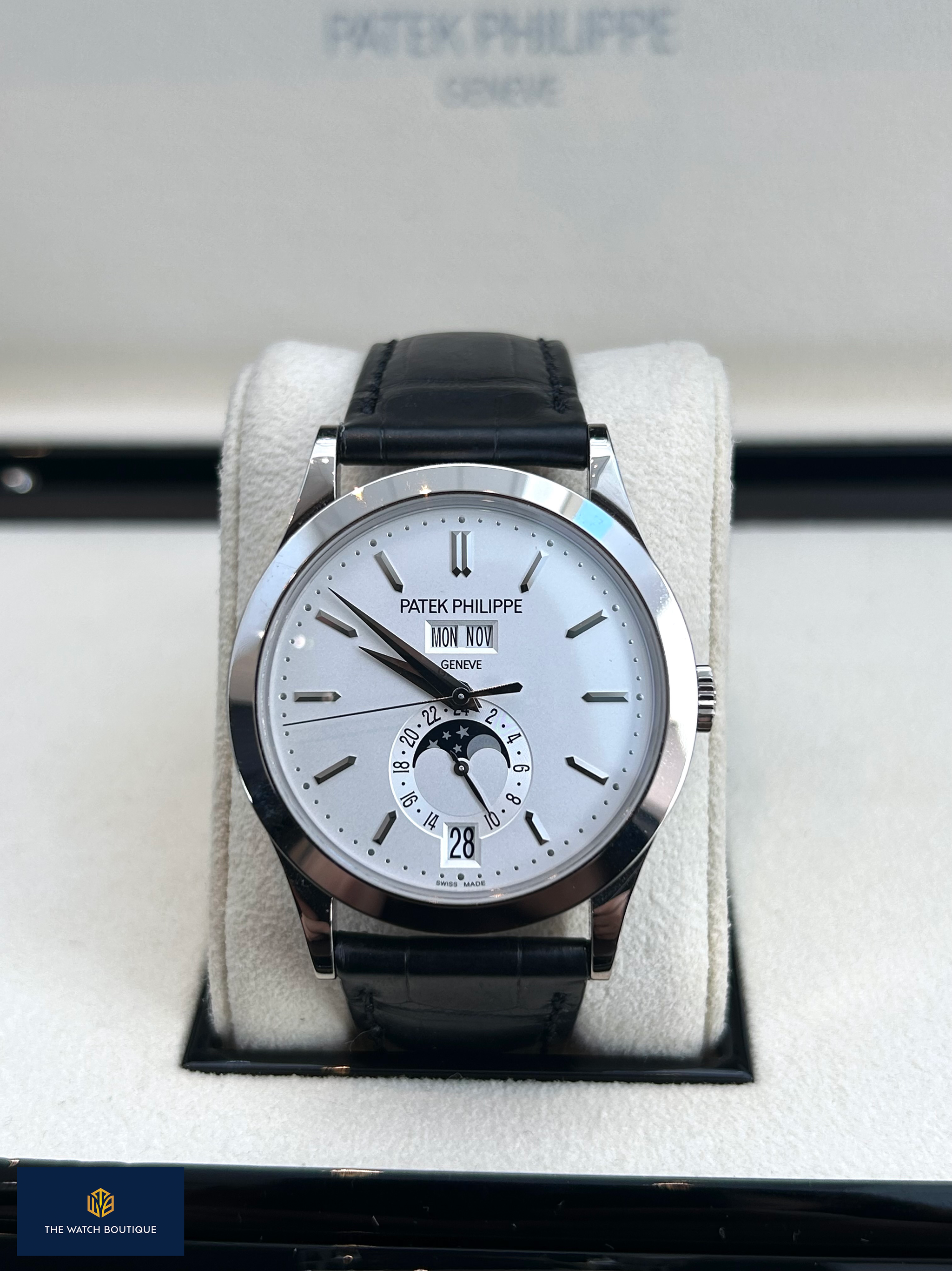 Patek Philippe Calatrava Leather Strap 2022 5396G White