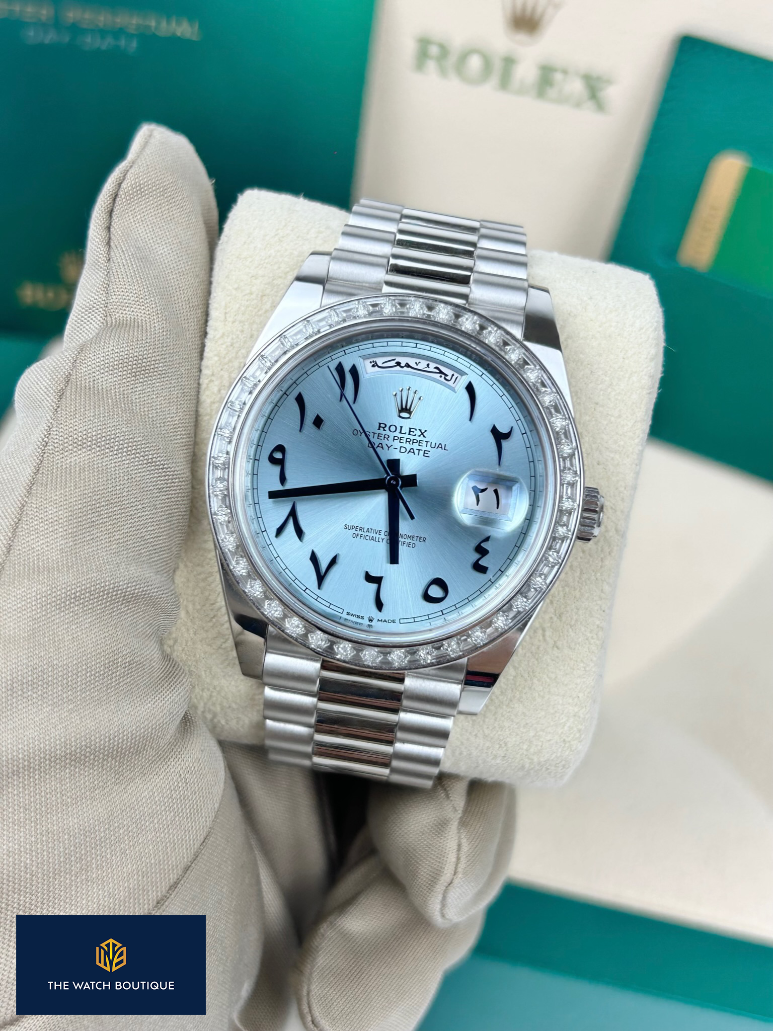 Rolex Day-Date 40 Ice Blue Arabic Dial 228396TBR 2021